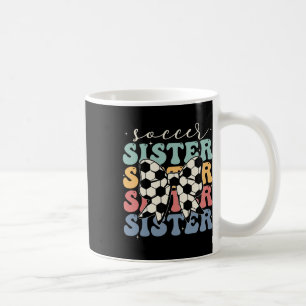 Soccer Sister Vintage Sport Lover Sister Mothers D Coffee Mug