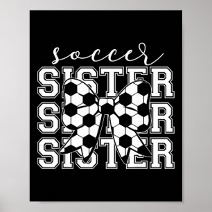 Soccer Sister Vintage Sport Lover Sister Mothers D Poster