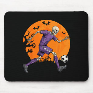 Soccer Skeleton Halloween Footll Spooky Boys Socce Mouse Pad