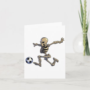 Soccer Skeleton Halloween Men Boys Soccer Player H Card