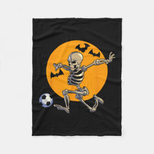 Soccer Skeleton Halloween Men Boys Soccer Player H Fleece Blanket