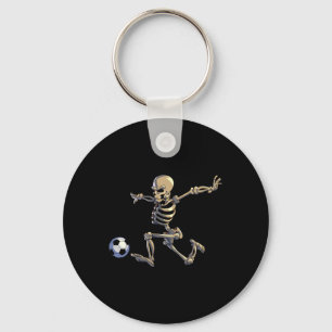 Soccer Skeleton Halloween Men Boys Soccer Player H Key Ring