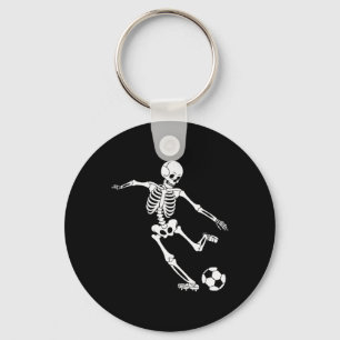 Soccer Skeleton Halloween Men Boys Soccer Player H Key Ring