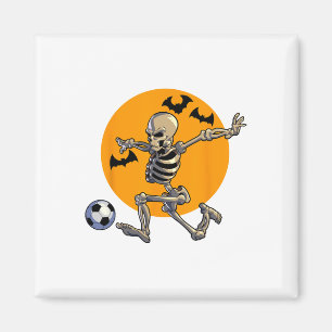 Soccer Skeleton Halloween Men Boys Soccer Player H Magnet
