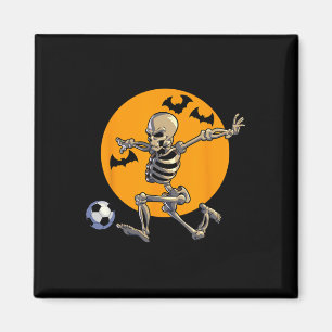Soccer Skeleton Halloween Men Boys Soccer Player H Magnet