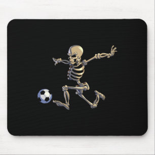 Soccer Skeleton Halloween Men Boys Soccer Player H Mouse Pad