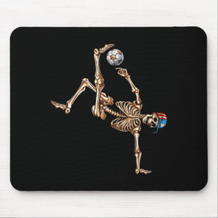Soccer Skeleton Player Bicycle Kick Sport Hallowee Mouse Pad