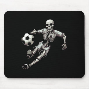 Soccer Skeleton Playing Soccer Halloween Skull Lov Mouse Pad