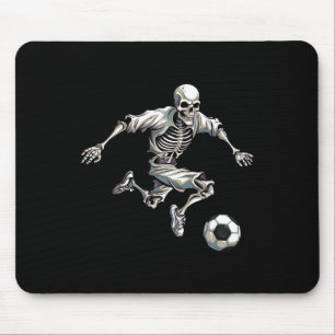 Soccer Skeleton Playing Soccer Halloween Skull Lov Mouse Pad