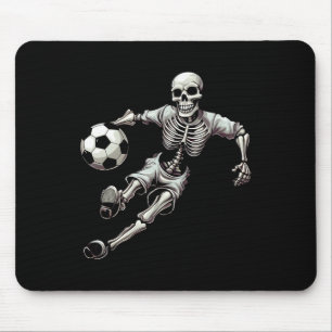 Soccer Skeleton Playing Soccer Halloween Skull Lov Mouse Pad