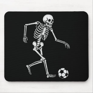 Soccer Skeleton Playing Soccer Halloween Skull Lov Mouse Pad
