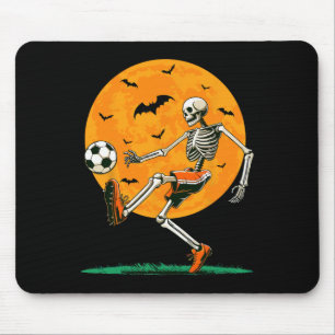 Soccer Skeleton Spooky Footll Boys Halloween Socce Mouse Pad