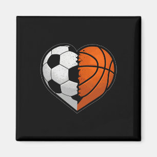 Soccer Sketll Ll Heart Sports Lover Valentine Magnet