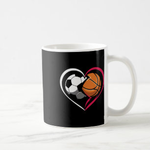 Soccer Sketll Ll Heart Sports Lover Valentines Day Coffee Mug