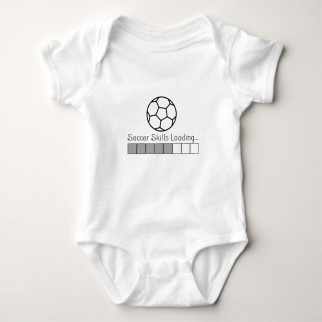 Soccer skills loading Soccer Gift, Soccer Baby Boy Baby Bodysuit (Front)
