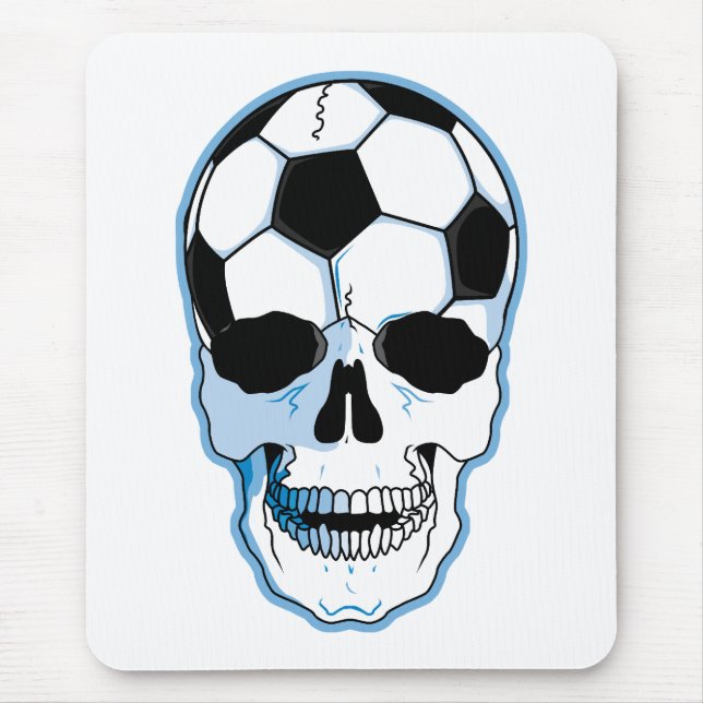 Soccer Skull Mouse Pad (Front)