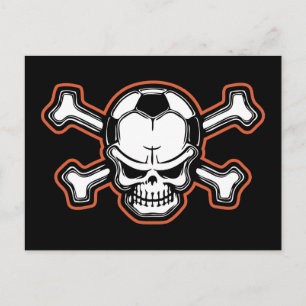 Soccer Skull Postcard