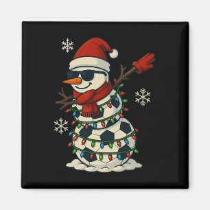 Soccer Snowman Dabbing Funny Christmas Cute Boys K Magnet