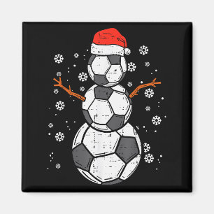Soccer Snowman Xmas Christmas Srts Boys Girls  Magnet