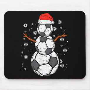 Soccer Snowman Xmas Christmas Srts Boys Girls  Mouse Pad