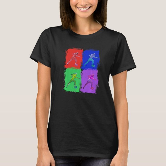 Soccer Soccer Game Colourful Pop T-Shirt (Front)