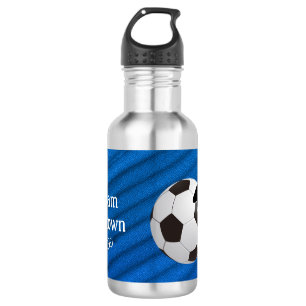 Soccer - Soccer player silhouette and Ball 532 Ml Water Bottle