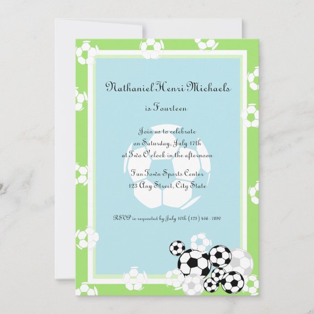 Soccer Social Invitation (Front)