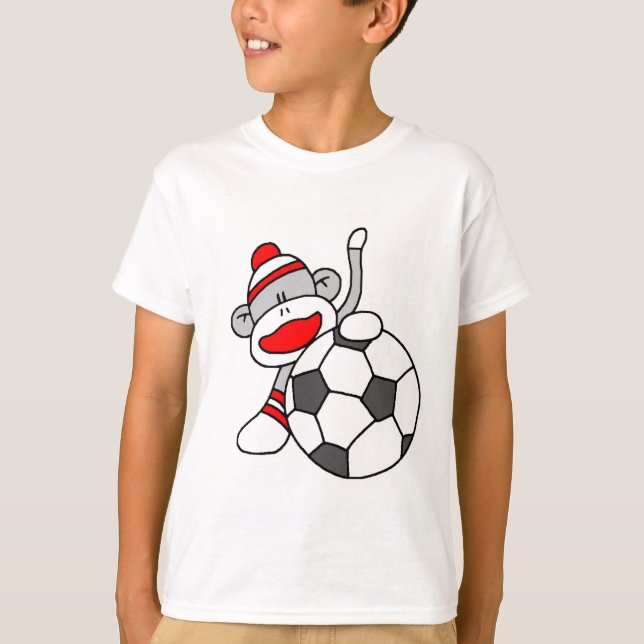 Soccer Sock Monkey T-Shirt (Front)