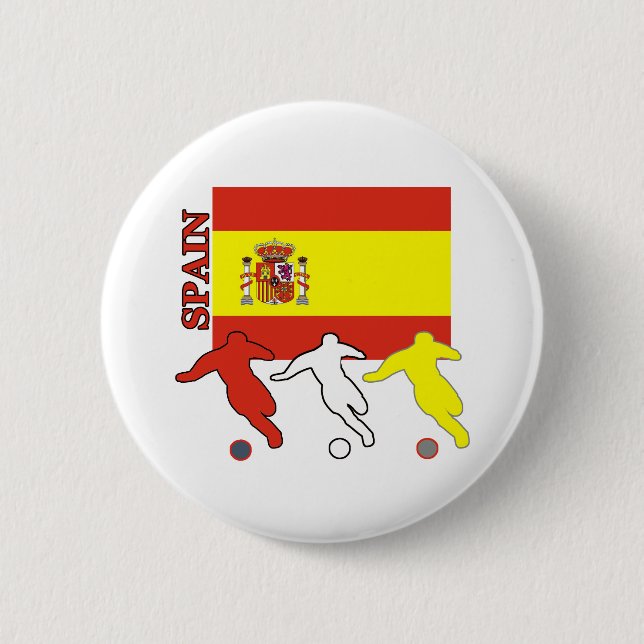 Soccer Spain 6 Cm Round Badge (Front)