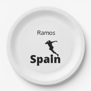 Soccer Spain Paper Plate