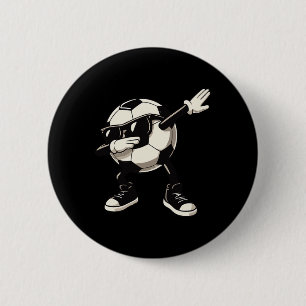 Soccer Sphere In Dabbing Dance Cool Sungles Footll 6 Cm Round Badge