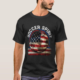 Soccer Spirit USA, American Flag Vintage Ball T-Shirt