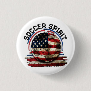 Soccer Spirit USA, National Soccer Team 3 Cm Round Badge