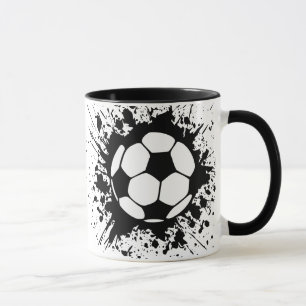 soccer splat. mug