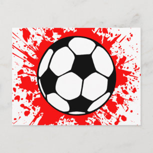 soccer splat. postcard