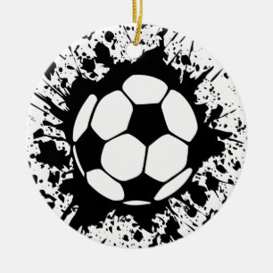 soccer splatz ceramic ornament
