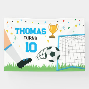Soccer Sport Birthday backdrop banner