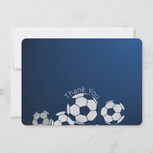 Soccer Sport Flat Card Thank You