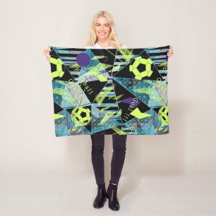 soccer sports ball game fleece blanket