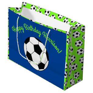 Soccer Sports Birthday Party Large Gift Bag