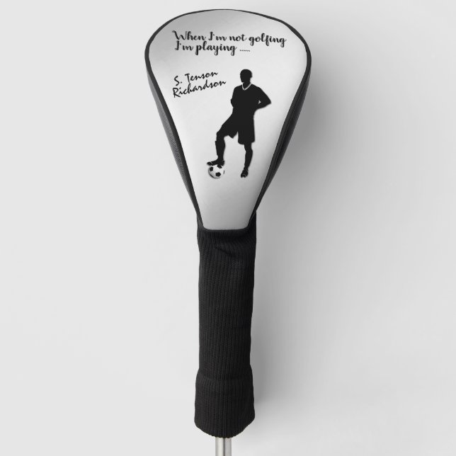 Soccer  / Sports Design Personal Golf Head Cover (Front)