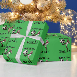 Soccer Sports Player Coach Birthday Wrapping Paper