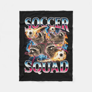 Soccer Squad Meme Ironic Trash Panda Funny Bootleg Fleece Blanket