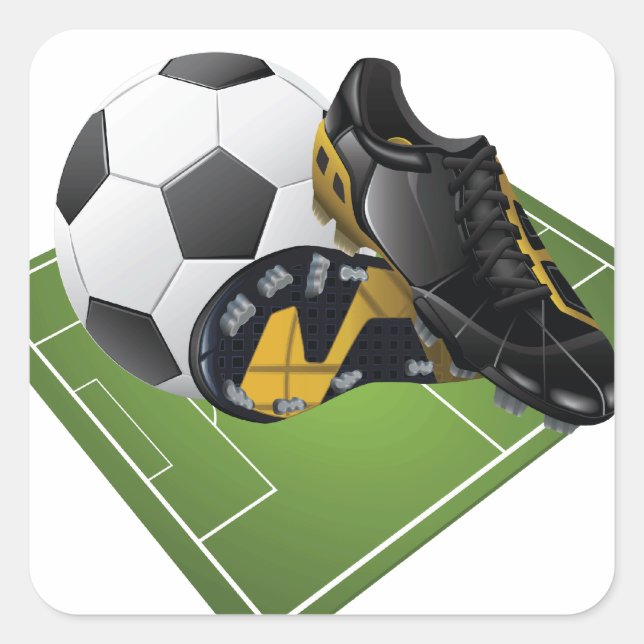 Soccer Square Sticker (Front)