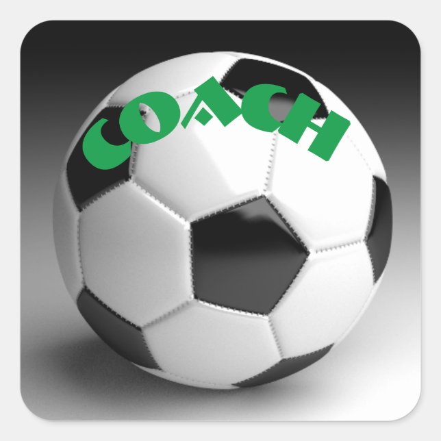 Soccer  square sticker (Front)