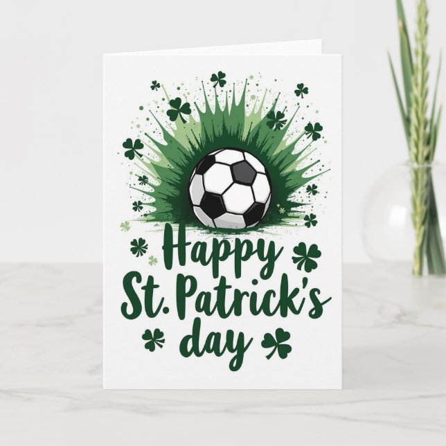 Soccer St Patricks Day Card (Front)