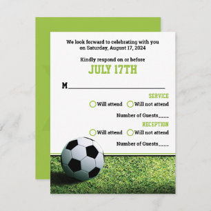Soccer Stadium at Night Bar Mitzvah RSVP Card