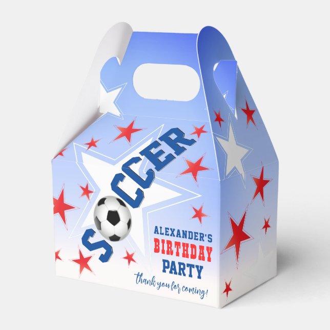 Soccer Star Birthday Party Favour Box (Front Side)