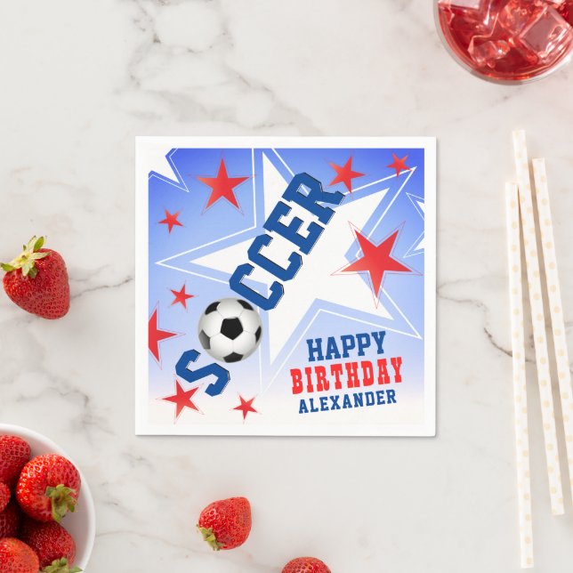 Soccer Star Birthday Party Napkin (Insitu)
