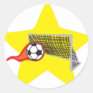 Soccer star! Customisable: Classic Round Sticker